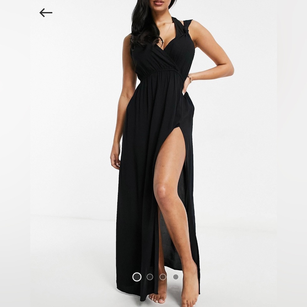 ASOS designs fuller bust knot strap maxi dress 👯‍♀️